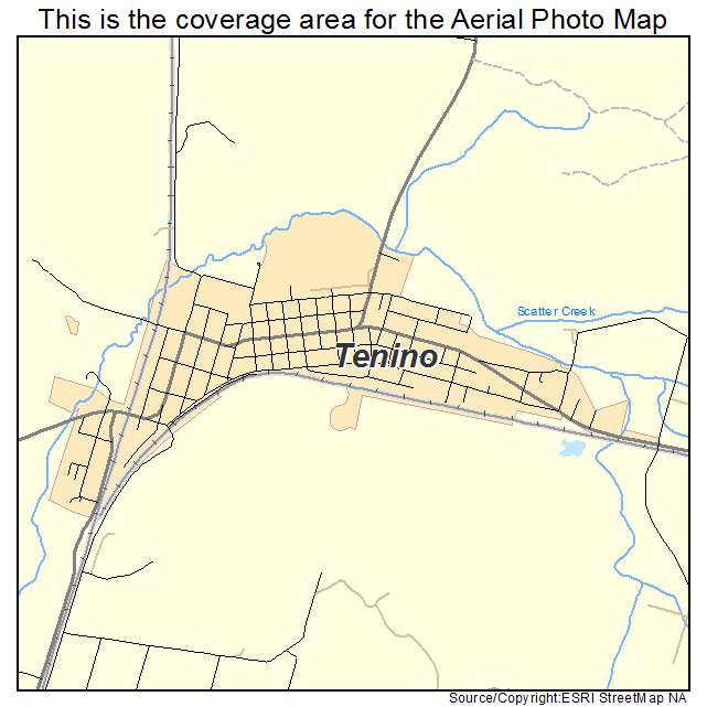 Tenino, WA location map 