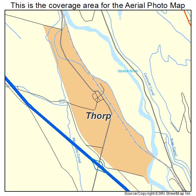 Thorp, WA location map 