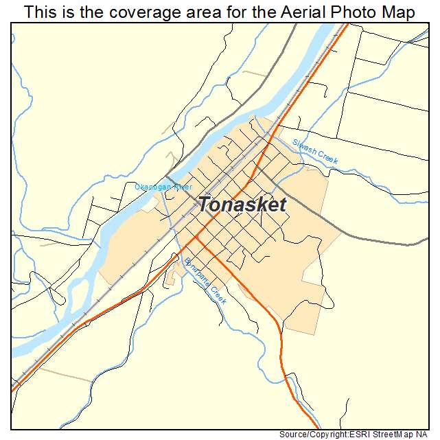 Tonasket, WA location map 