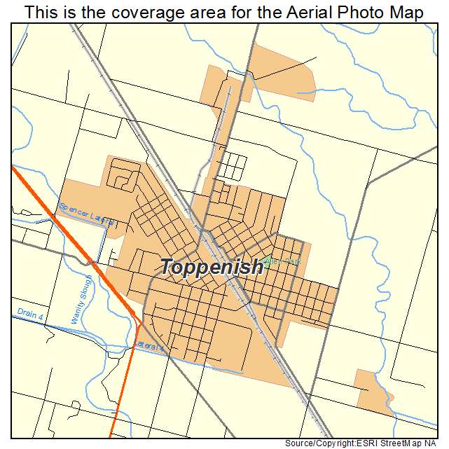 Toppenish, WA location map 