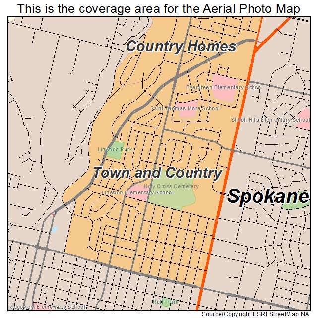 Town and Country, WA location map 