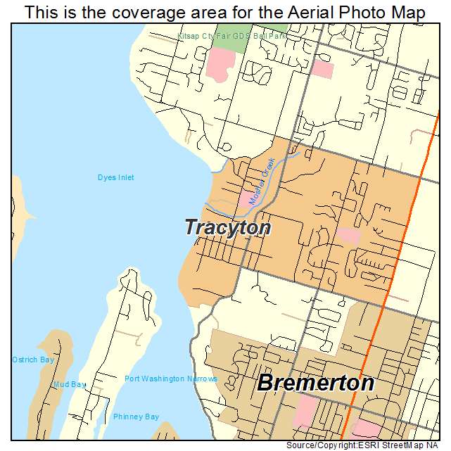 Tracyton, WA location map 