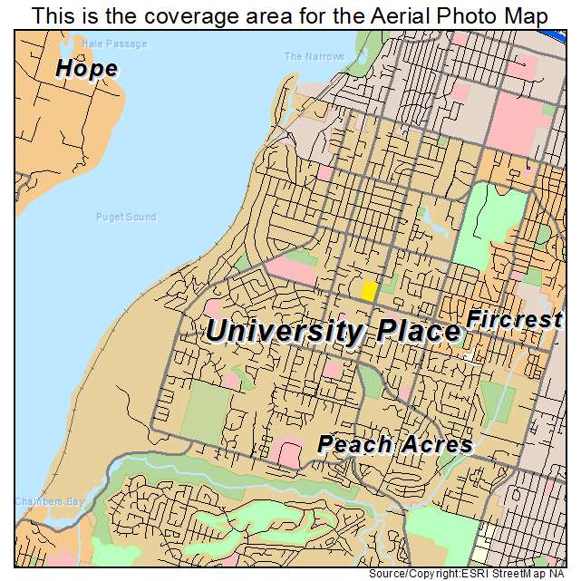 University Place, WA location map 