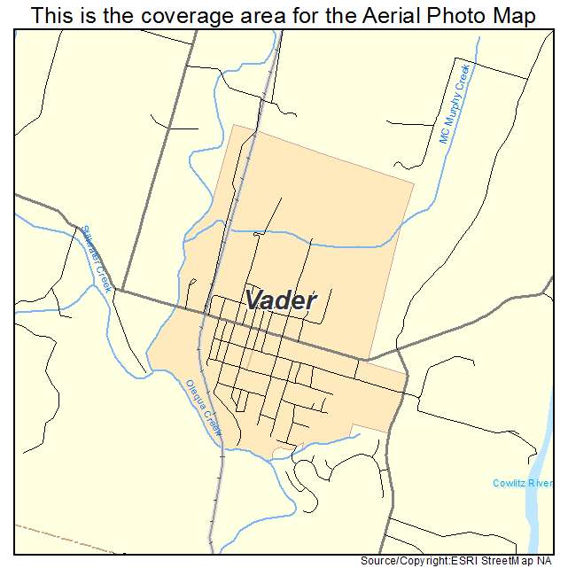 Vader, WA location map 