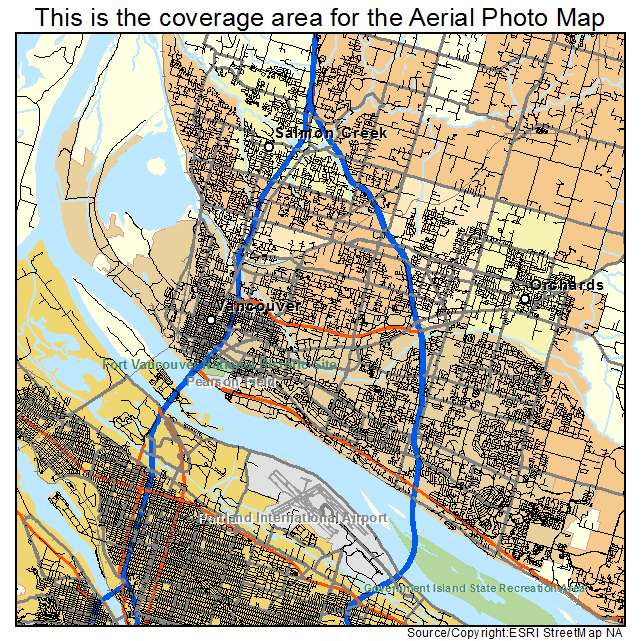 Map of vancouver washington