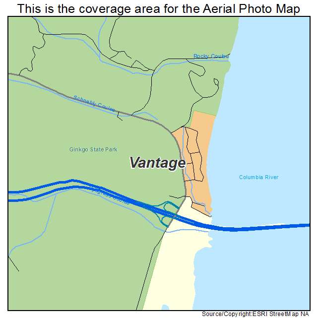 Vantage, WA location map 