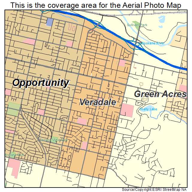 Veradale, WA location map 