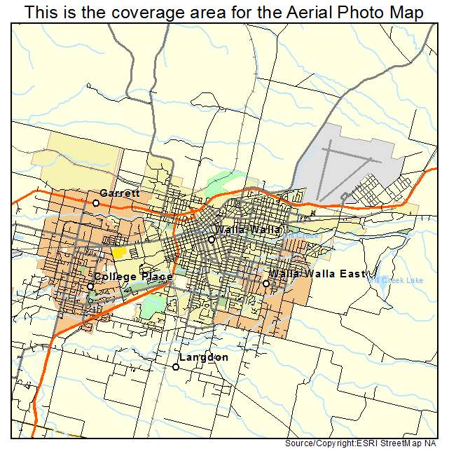 Walla Walla, WA location map 