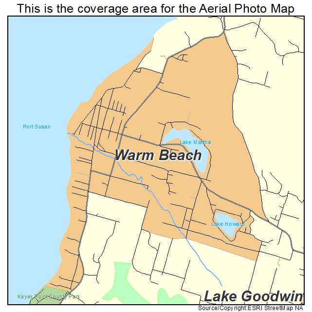 Warm Beach, WA location map 