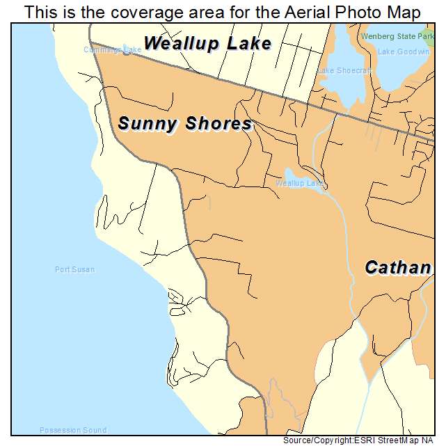 Weallup Lake, WA location map 