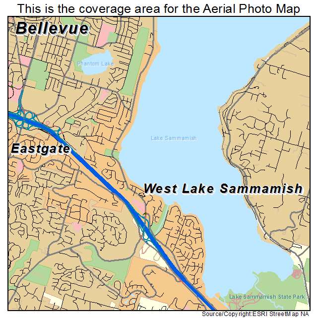 West Lake Sammamish, WA location map 