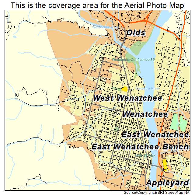 West Wenatchee, WA location map 