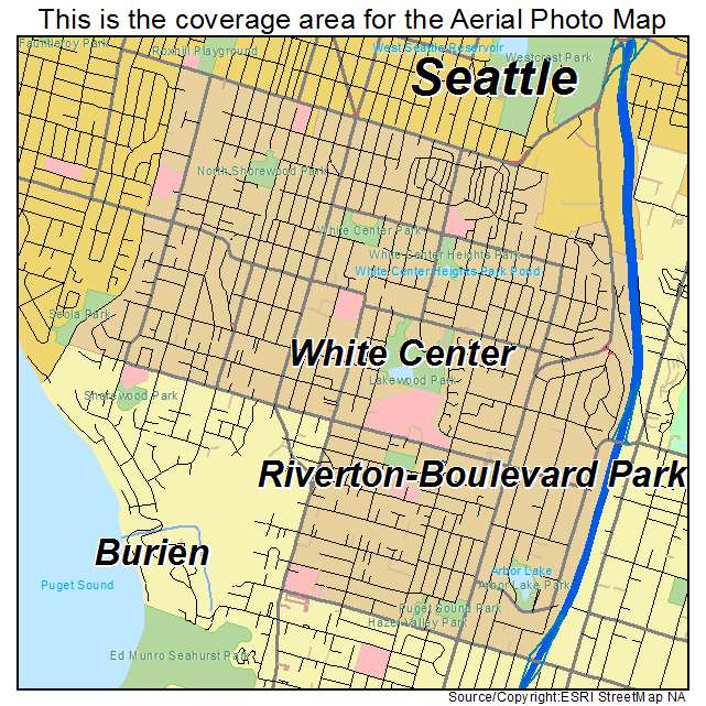 White Center, WA location map 