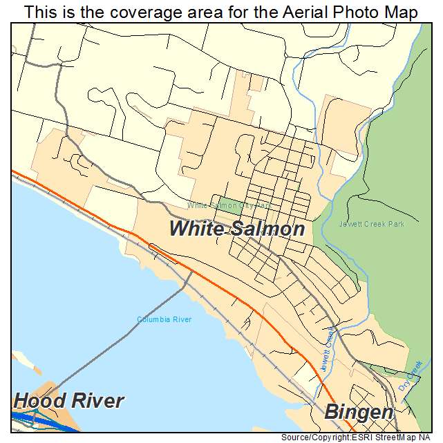 White Salmon, WA location map 