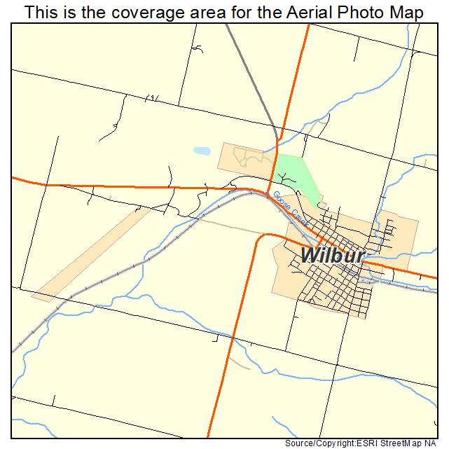 Wilbur, WA location map 