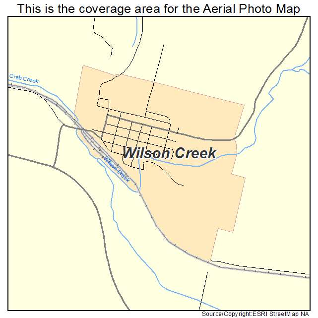 Wilson Creek, WA location map 