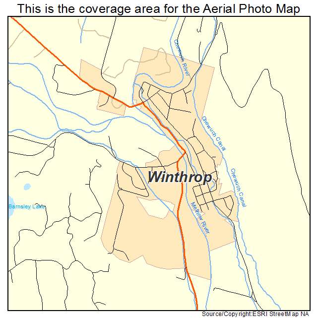 Winthrop, WA location map 