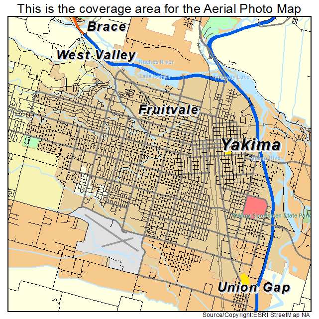 Yakima, WA location map 
