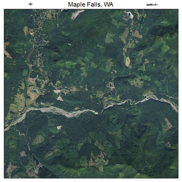 Maple Falls, WA air photo map