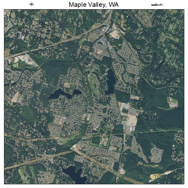 Maple Valley, WA air photo map