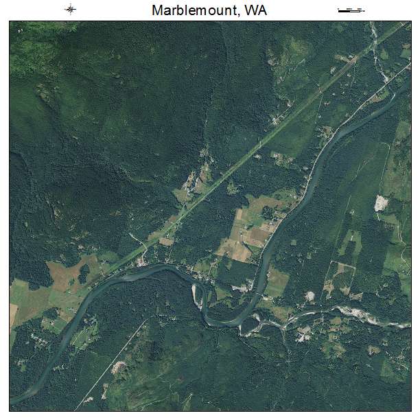 Marblemount, WA air photo map