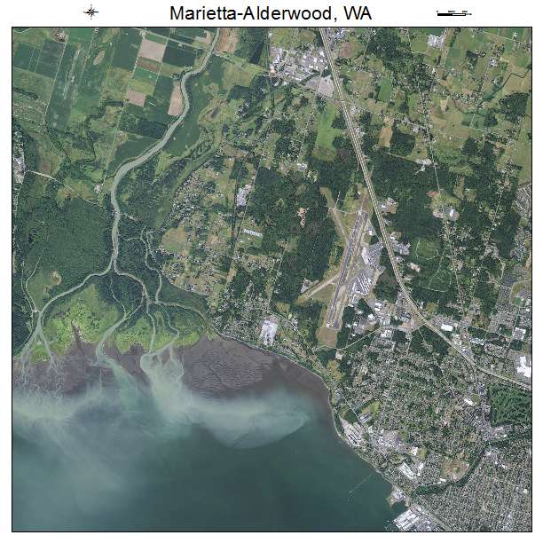 Marietta Alderwood, WA air photo map