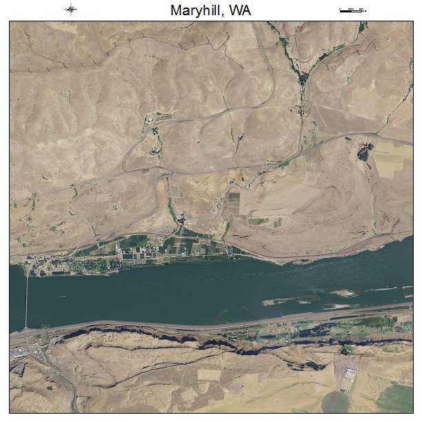 Maryhill, WA air photo map