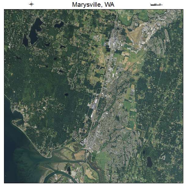 Marysville, WA air photo map