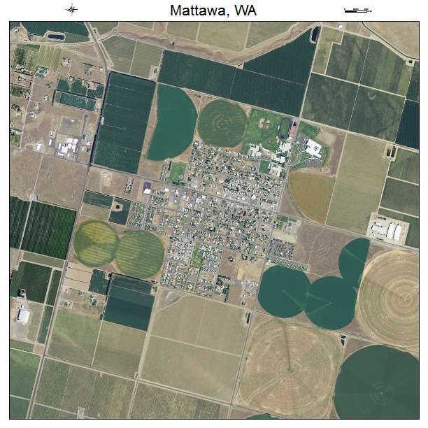Mattawa, WA air photo map