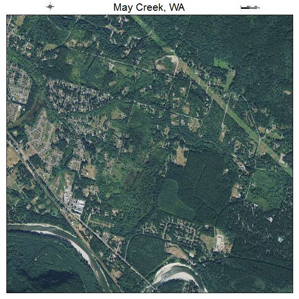 May Creek, WA air photo map