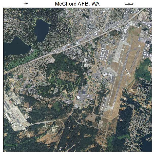 McChord AFB, WA air photo map