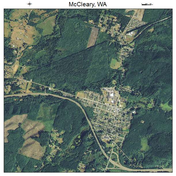 McCleary, WA air photo map