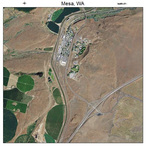 Mesa, WA air photo map