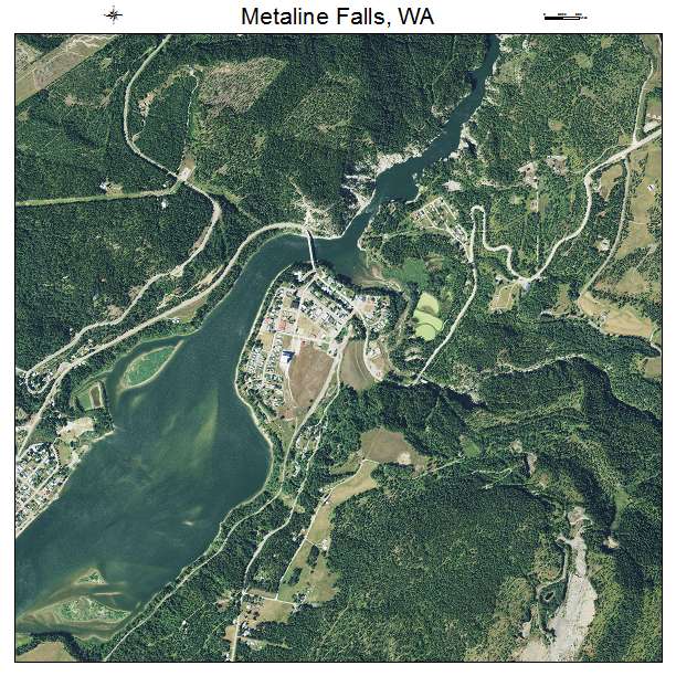 Metaline Falls, WA air photo map