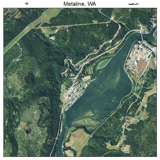 Metaline, WA air photo map