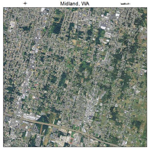 Midland, WA air photo map