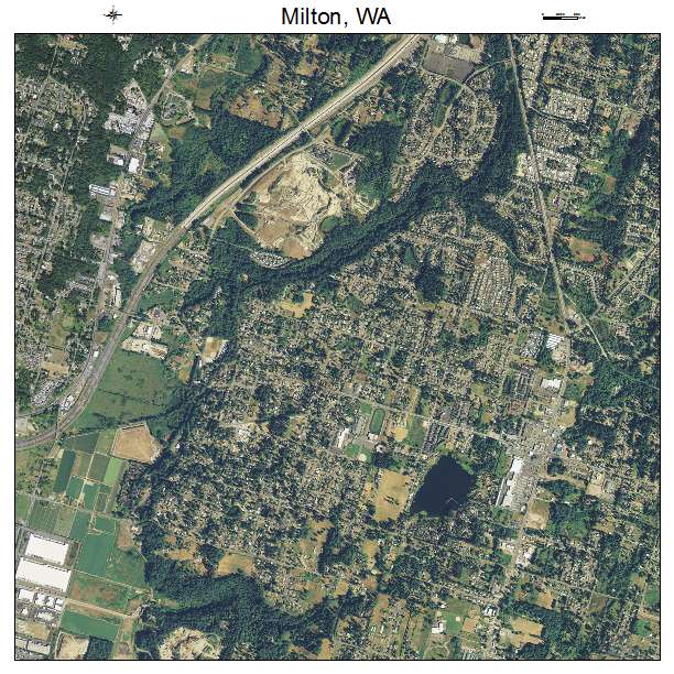 Milton, WA air photo map