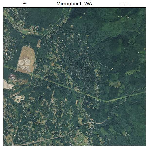Mirrormont, WA air photo map