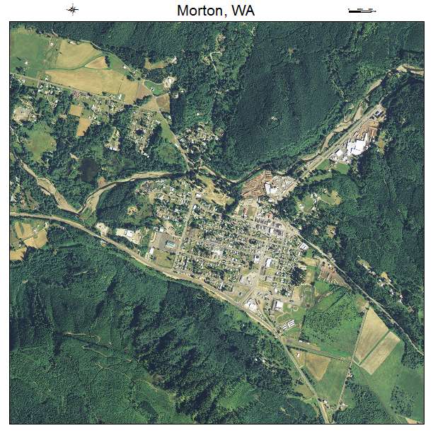 Morton, WA air photo map