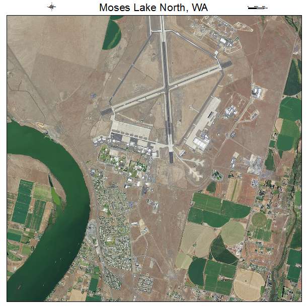 Moses Lake North, WA air photo map