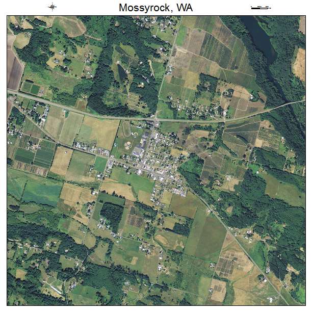 Mossyrock, WA air photo map