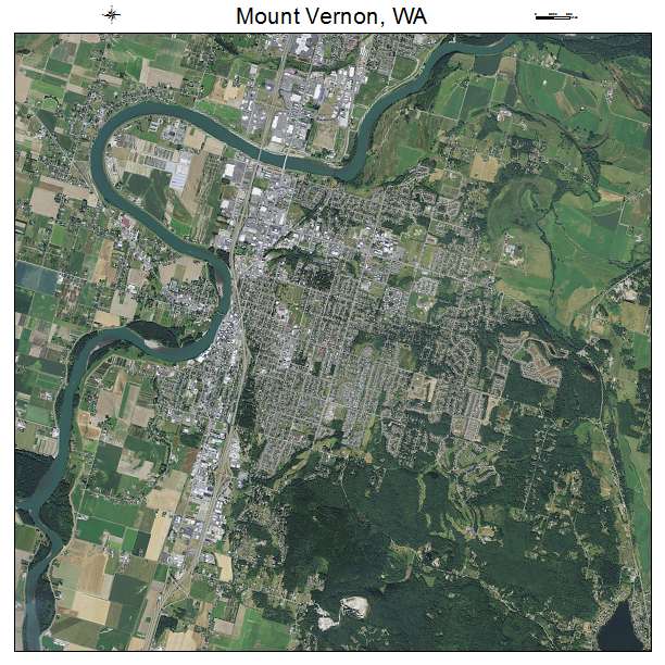 Mount Vernon, WA air photo map