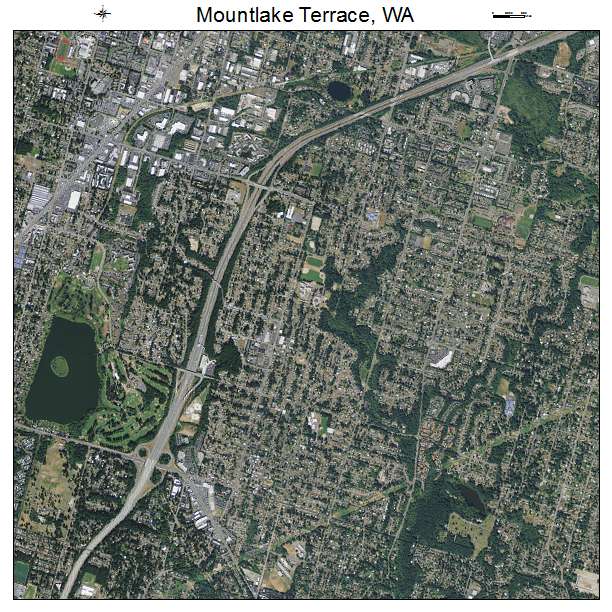 Mountlake Terrace, WA air photo map
