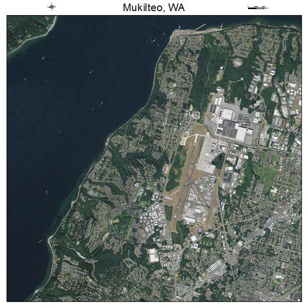 Mukilteo, WA air photo map