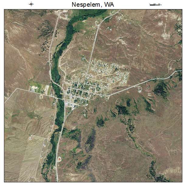 Nespelem, WA air photo map