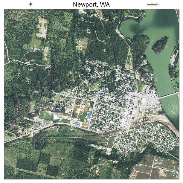 Newport, WA air photo map