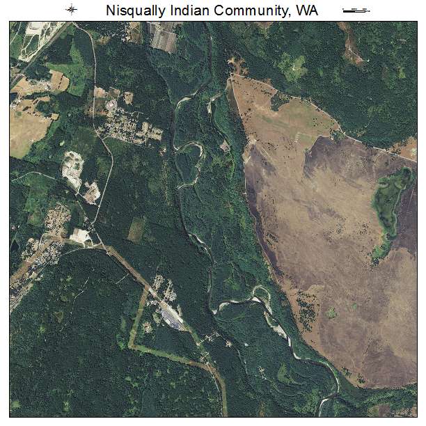 Nisqually Indian Community, WA air photo map