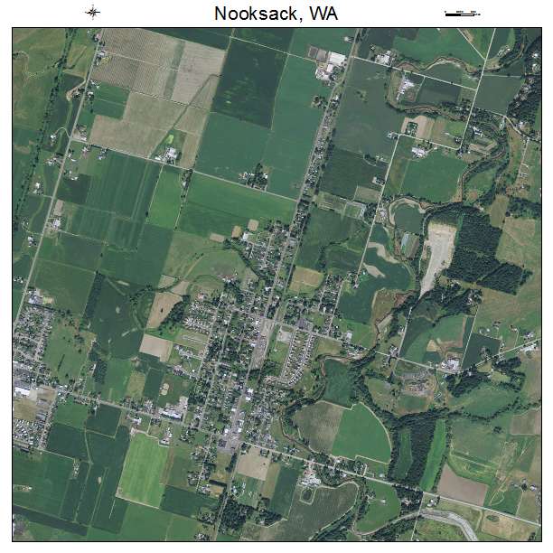 Nooksack, WA air photo map