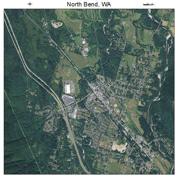 North Bend, WA air photo map