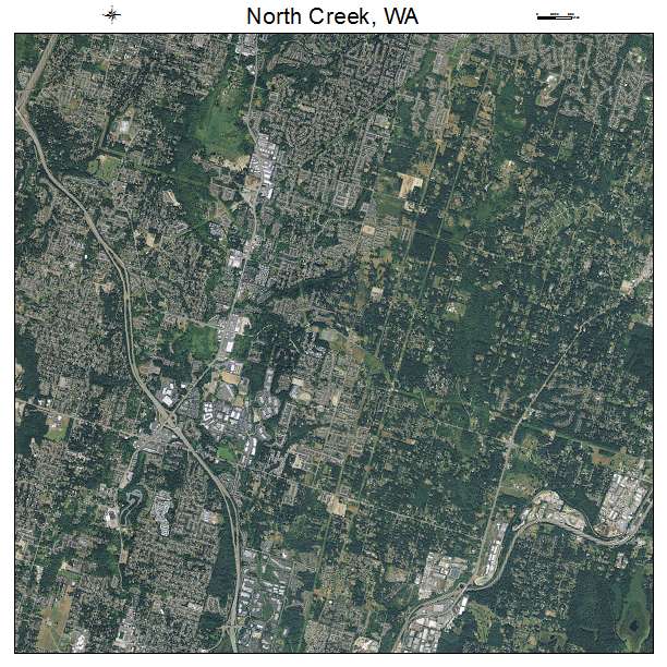 North Creek, WA air photo map